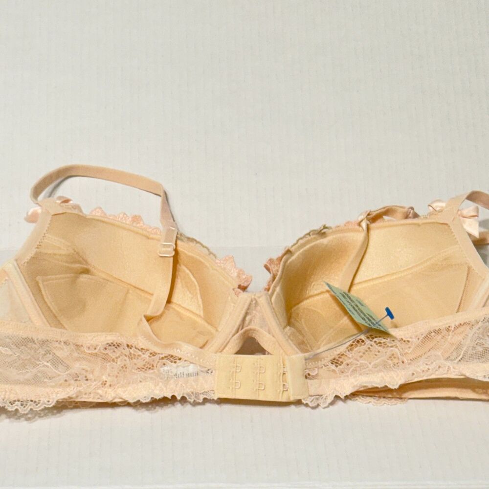 LISE CHARMEL Push Up Bra 38C Nude Pink Underwire Padded AC3503 Lace Embroidered - Picture 5 of 10